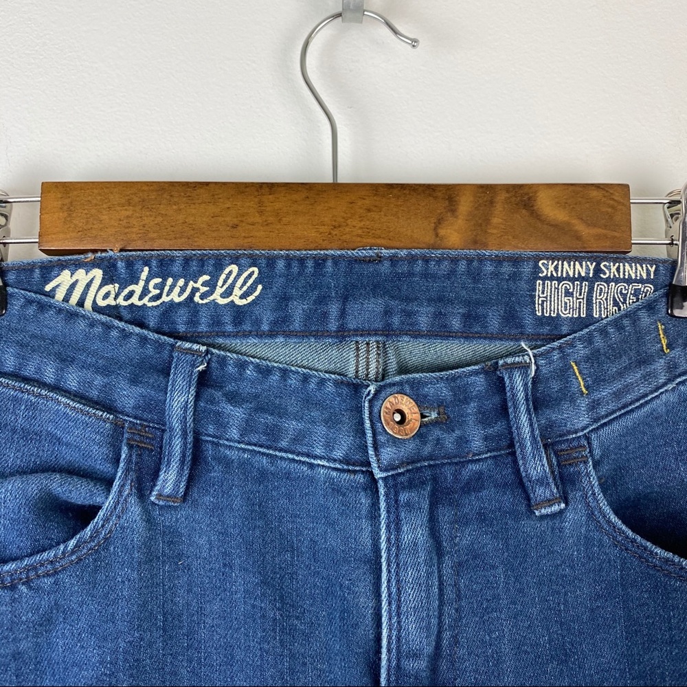 Madewell skinny high rise blue‎ jeans size 28x32 - Picture 3 of 5